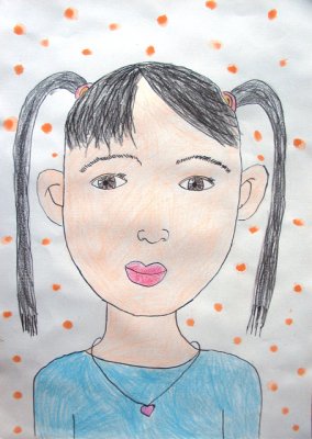 self-portrait, Rachel Teh, age:8