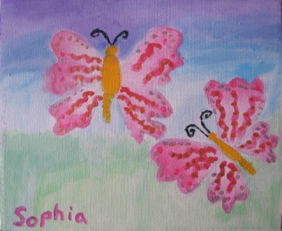 butterfly, Sophia He, age:7