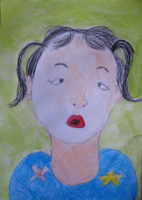 self-portrait, Doris, age:7