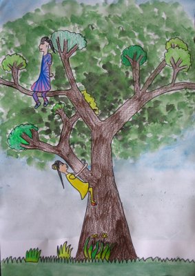 climbing tree, Emma Chen, age:8