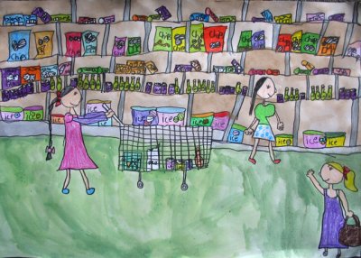 supermarket, Jane, age:5