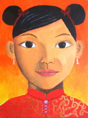 self-portrait, Annie Liang, age:8