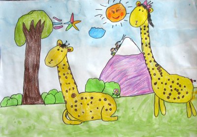 giraffe, Elaine, age:5