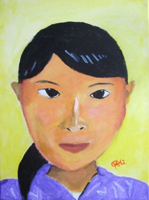 self-portrait, Margret, age:10