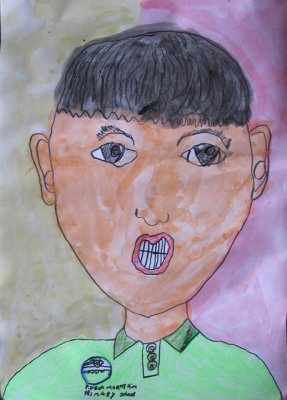 self-portrait, Victor, age:8