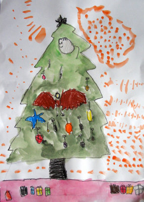 Christmas Tree, Stanley Lin, age:5