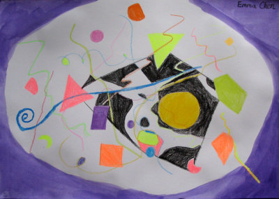 abstract painting, Emma Chen, age:8