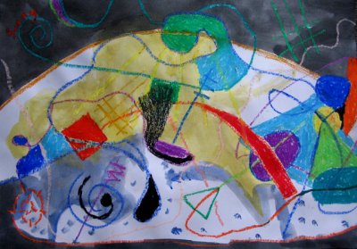 abstract painting, Sunny Zhao, age:8