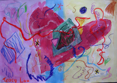 abstract painting, Tracy, age:7
