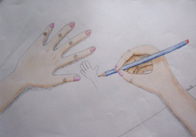 my hand, Annie Liang, age:8