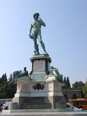 Another of the many copies of the David, this one at Piazzale Michaelangelo