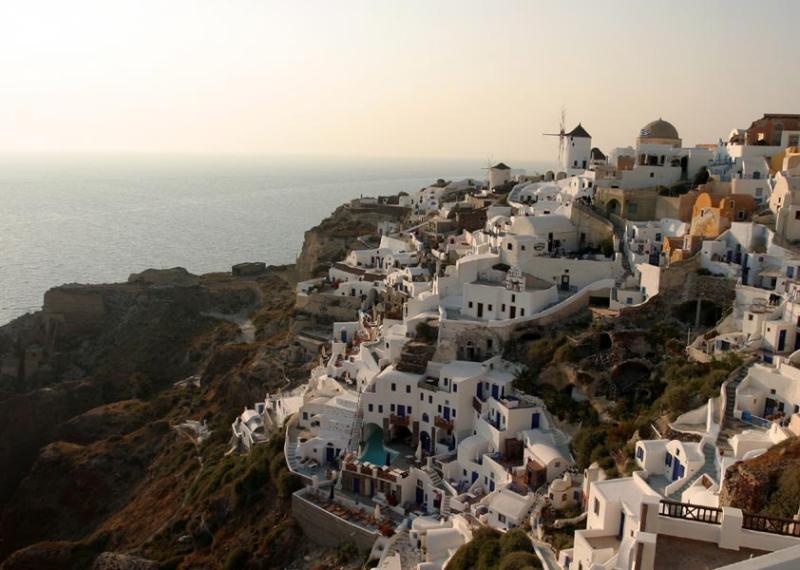 santorini before sunset