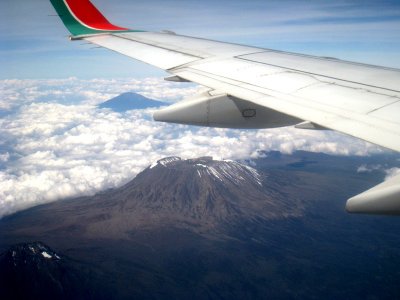 Mt Kilimanjaro taken from the plane