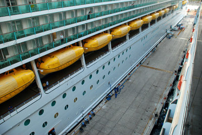The Queen Victoria docking at Kusadasi September 22, 2010