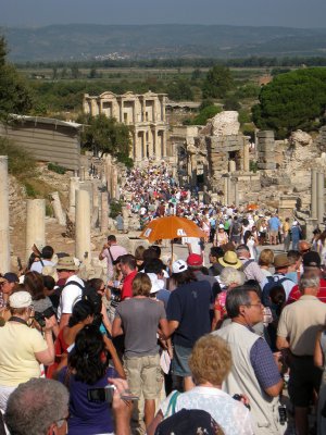 Lots of tourists