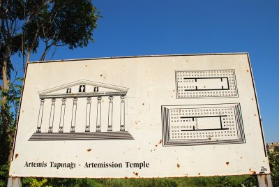 Map of the site of the Temple of Artemis