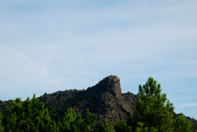 Travelling up the mountain to the crater