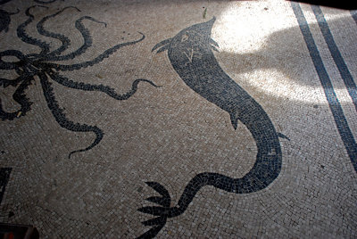 Mosiac tiled floor
