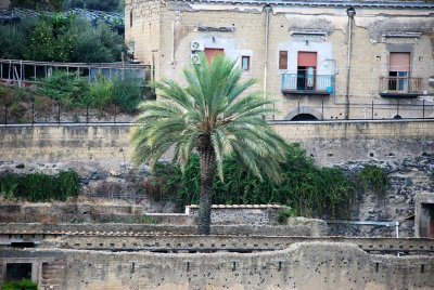 The ruins of Herculaneum destroyed by the Vesuvius volcano in AD79