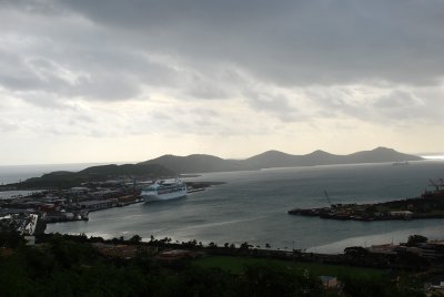 Rhapsody of the Seas from a distance