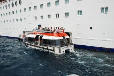 Tender taking people to Lifou Island