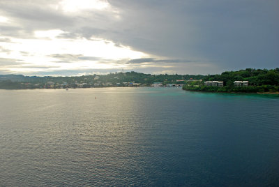 Sailing into Port Vila in the early hours of 9 April 2011