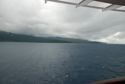 Mystery Island remains a mystery as it was too rough and stormy to leave the ship 10 April, 2011
