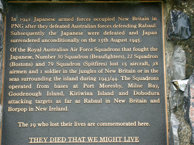 One of the WW2 memorials in PNG