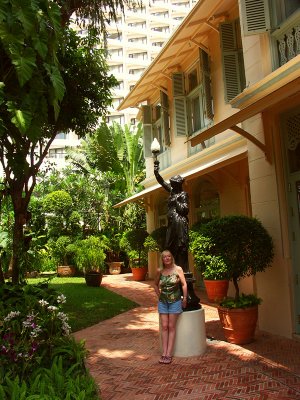  Rene in the gardens of the Oriental Hotel Bangkok