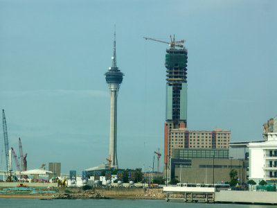 Arriving in Macau Macau Tower  27 March, 2007.