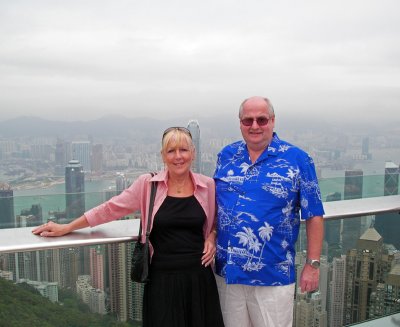 Rene and Ken at the Peak Hong Kong