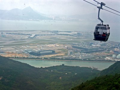 Chairlift and airport