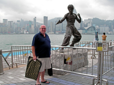 Ken in front of Bruce Lee