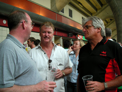 Dave, Steve and Bob enjoying a chat and beer