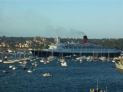  Queen Elizabeth II surrounded by small boats