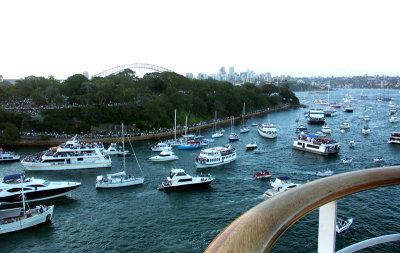 People and boats everywhere