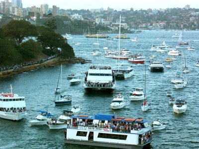  People and boats everywhere