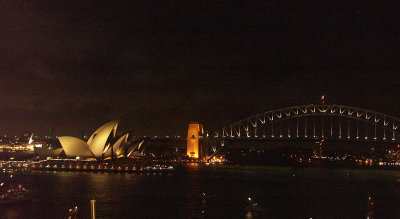  Opera House and Bridge at night