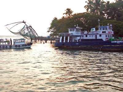 Cochin's amazing fishing nets taken at dusk