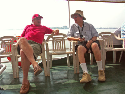 Dave and Bob on the tour boat
