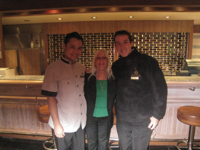 3 Justin Rene and one of the cleaning staff 20 April 2008.jpg