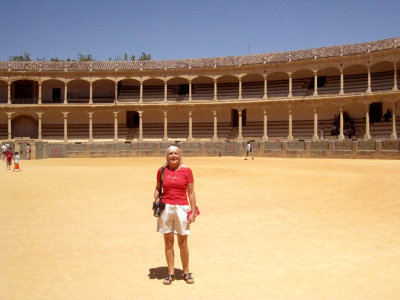 Rene in the bullring, Ronda