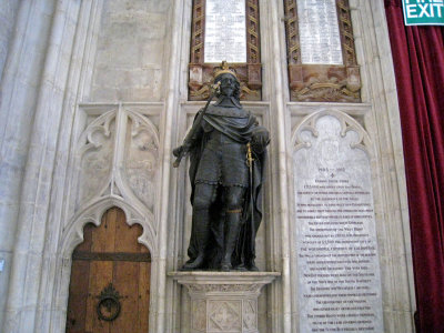 One of the many statues inside the church