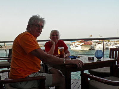 Our nightly ritual at the Admiral's Club - Sundowners