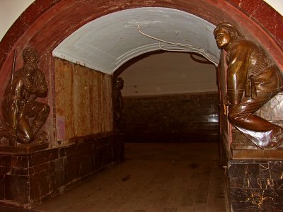 An older station with statues