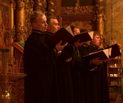 Church choir performing
