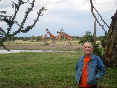 Playing tourist in front of the giraffes 14 Sep 2011
