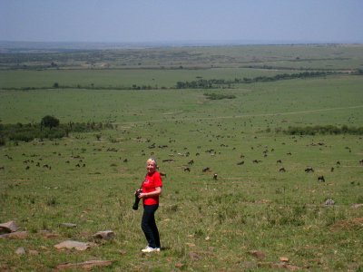 Rene in the Masai Mara 20 Sep 2011