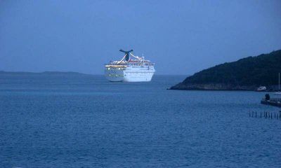 Ship leaving St Thomas