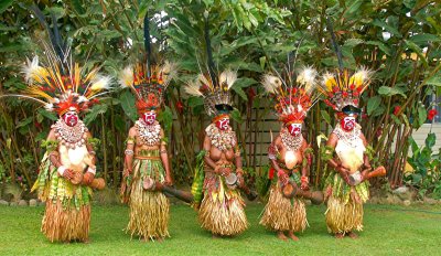 Beautiful traditional costumes of the Highlanders of PNG